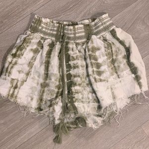 Tie dye Green shorts